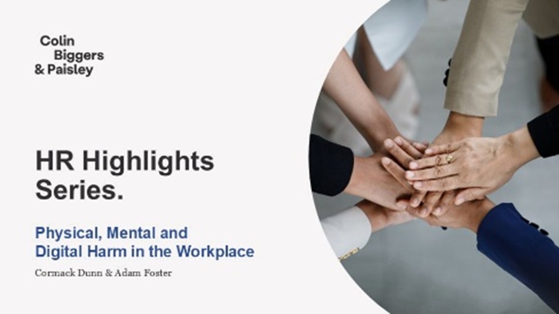 Physical, mental and digital harm in the workplace