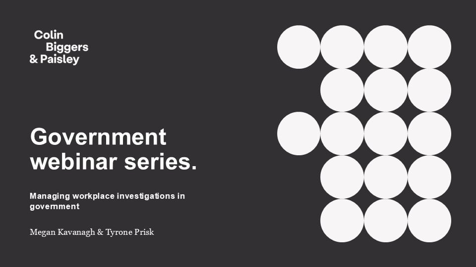 Managing workplace investigations in government