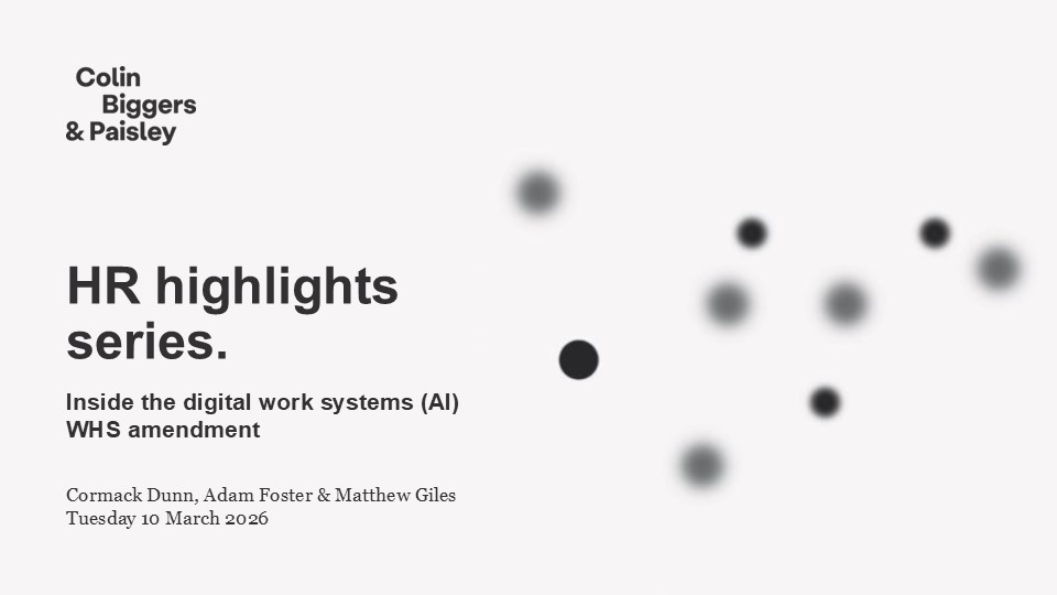 Inside the digital work systems (AI) WHS amendment