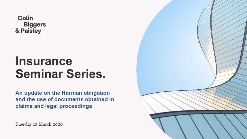 An update on the Harman obligation and the use of documents obtained in claims and legal proceedings