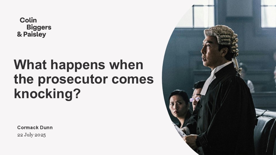 What happens when the prosecutor comes knocking?